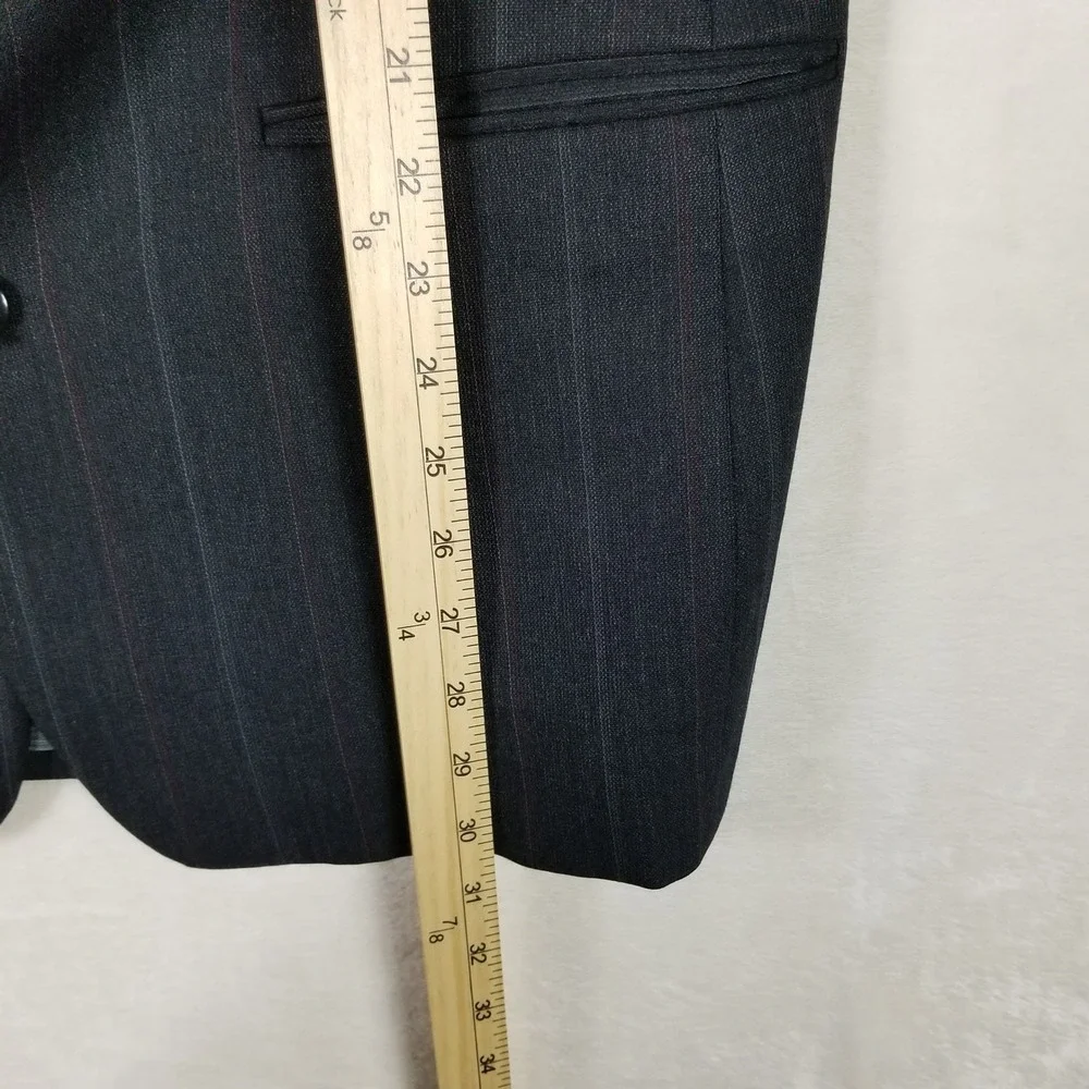 Yves Saint Laurent Blazer Mens 40R Charcoal Grey Pinstripe Wool  YSL Canada